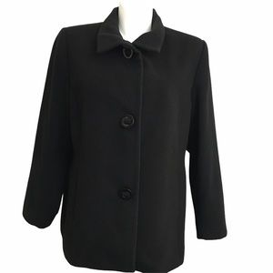 Seventh Avenue button down faux wool coat. 2X